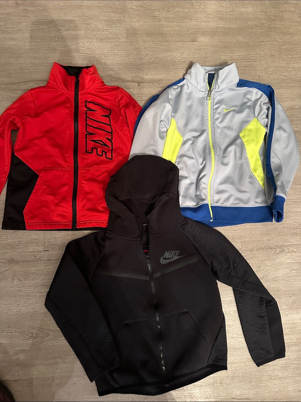 Nike Kids Jackets Trio - Red, Silver, Black